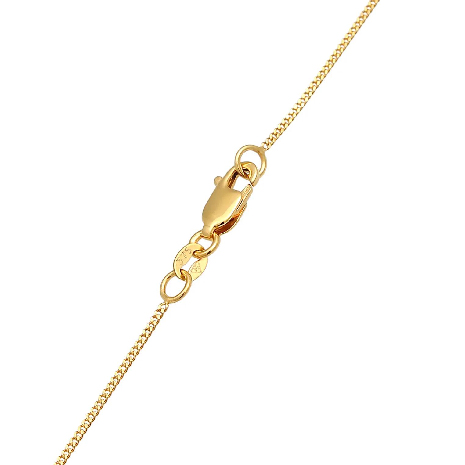 Thumbnail - Elli Halsketten - Halskette Plättchen Kreis Rund Coin Boho 375 Gelbg - Gr. unisize - in Gold - für Damen