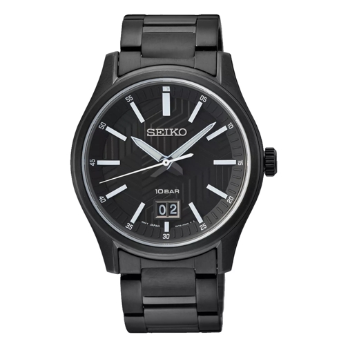 Seiko Seiko Herrenuhr SUR515P1 Schwarz Quartz Horloge