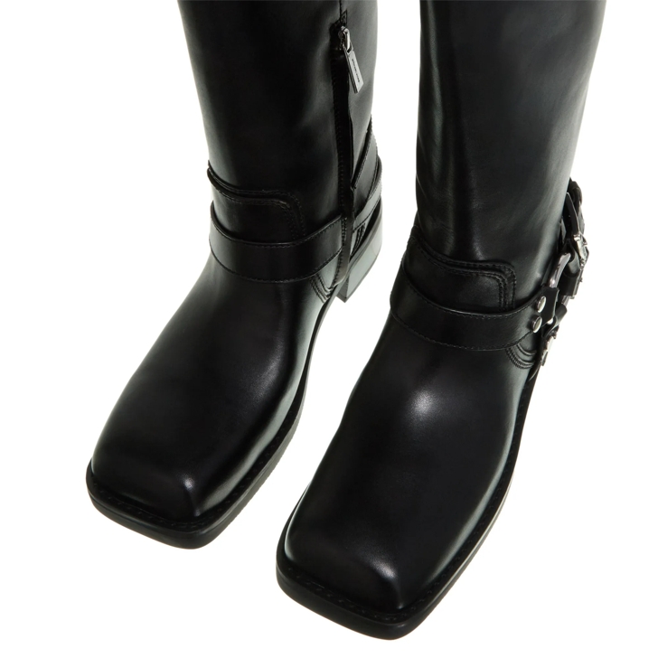 Black moto boots online