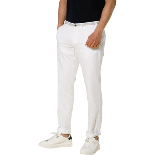 Mason's Korte broek Pantalon Blanc jersey ceinture grise Torino Golf M weiß