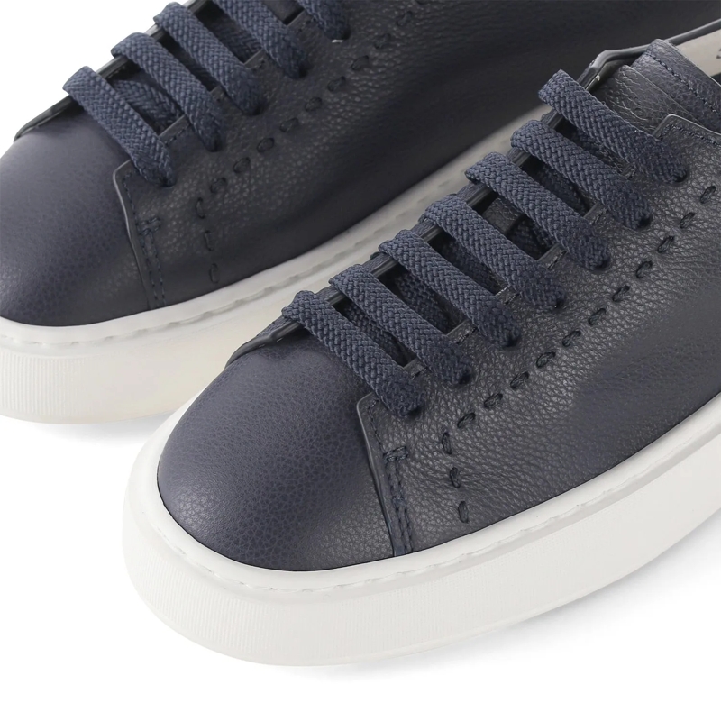 Santoni Schnürschuhe Sneaker aus Leder blau(Image 3)