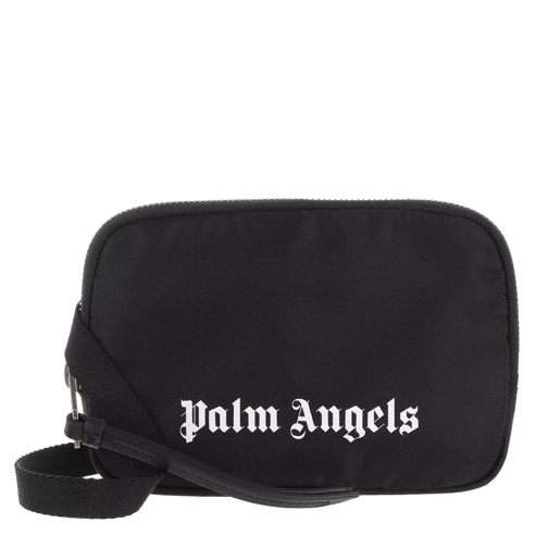 Palm Angels Essential Beltbag    Black White Crossbody Bag