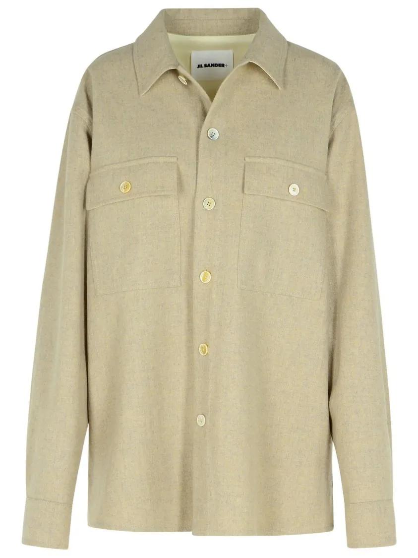 Jil Sander - Beige Virgin Wool Shirt - Größe 48 - beige