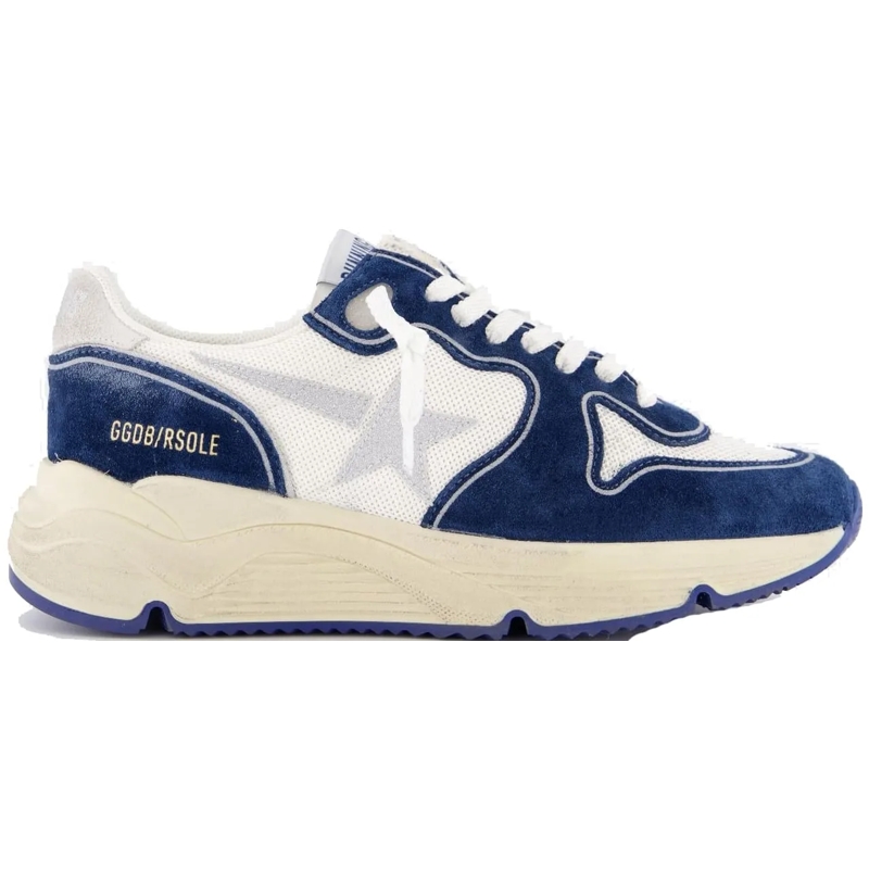 Golden Goose Sneaker basse Dames Running Sole Sneaker Wit/Blauw blau