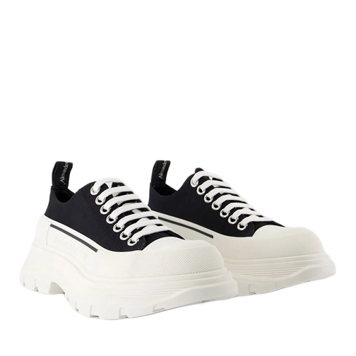 Alexander McQueen Low-Top Sneaker Tread  Slick Sneakers - Canvas - Black/White White (Image 2)