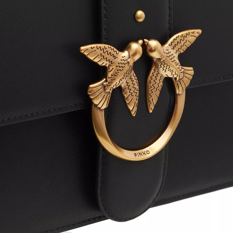 Pinko Crossbody Bag Love Classic Icon Simply Nero Antique Gold(Image 4)