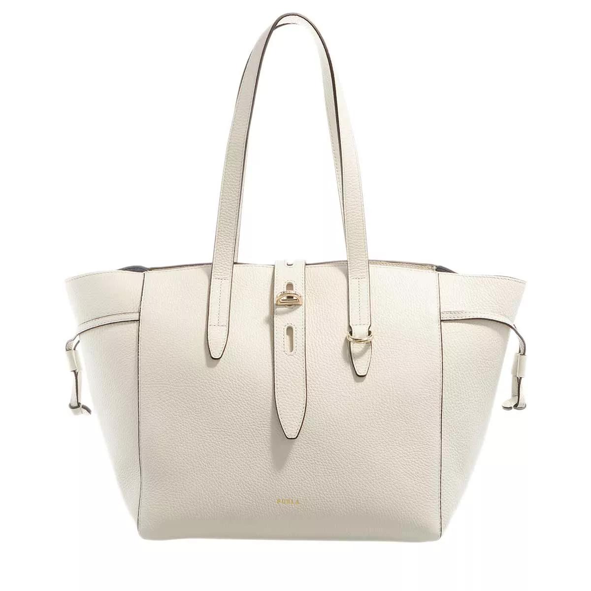 Furla Shopper & Totes - Furla Net M Tote 29 - Gr. unisize - in Creme - für Damen - aus Leder & Leder & Leder