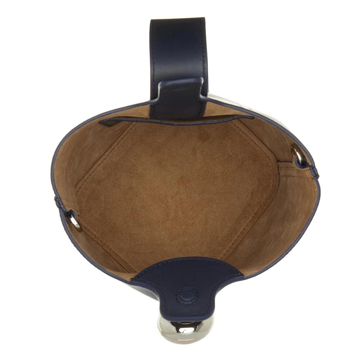 Loewe Bucket bags Mini Pebble Bucket Leather Bag in blauw