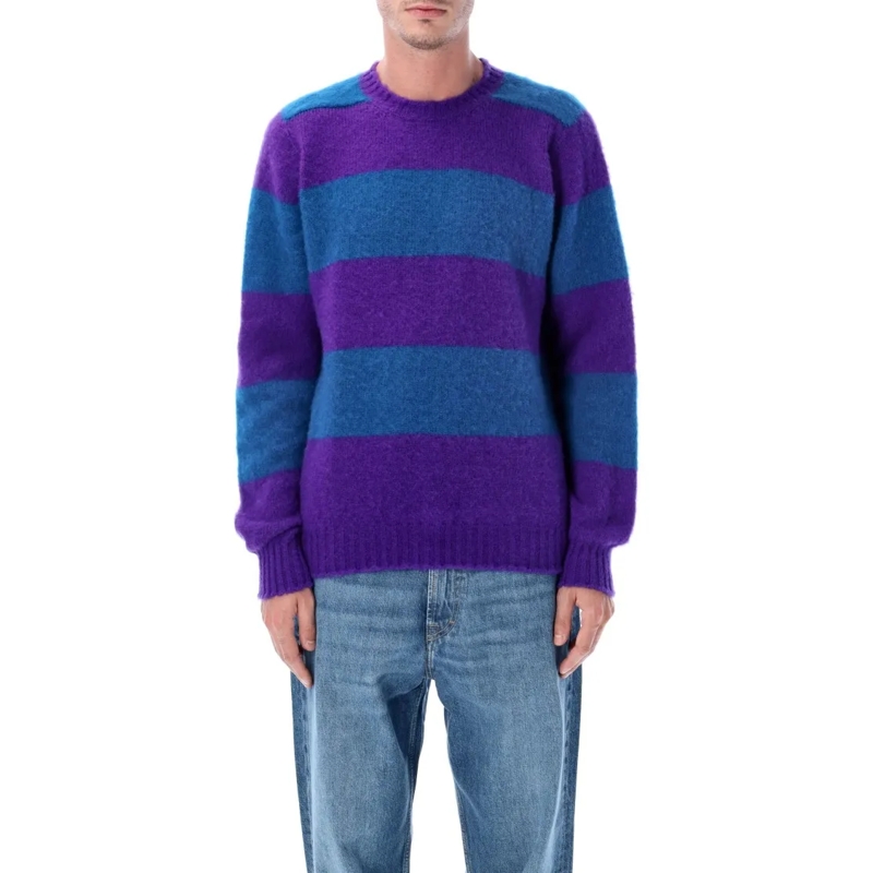 Howlin Pullover Shaggy Bear Chuncky Sweater Blue