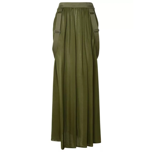 Max Mara Jedy' Khaki Green Silk Skirt Green 