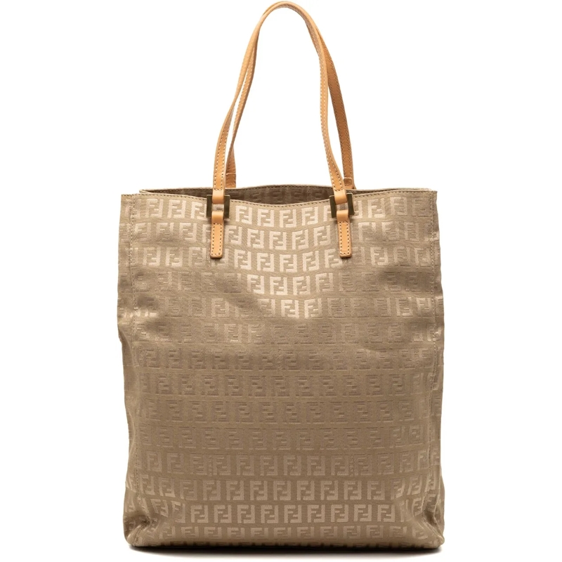 Fendi Shopper Zucchino Canvas Tote braun