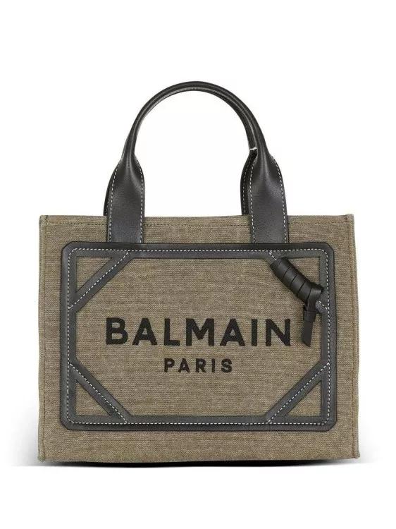 Balmain Totes - Small B-Army Logo Tote Bag - Gr. unisize - in Grau - für Damen