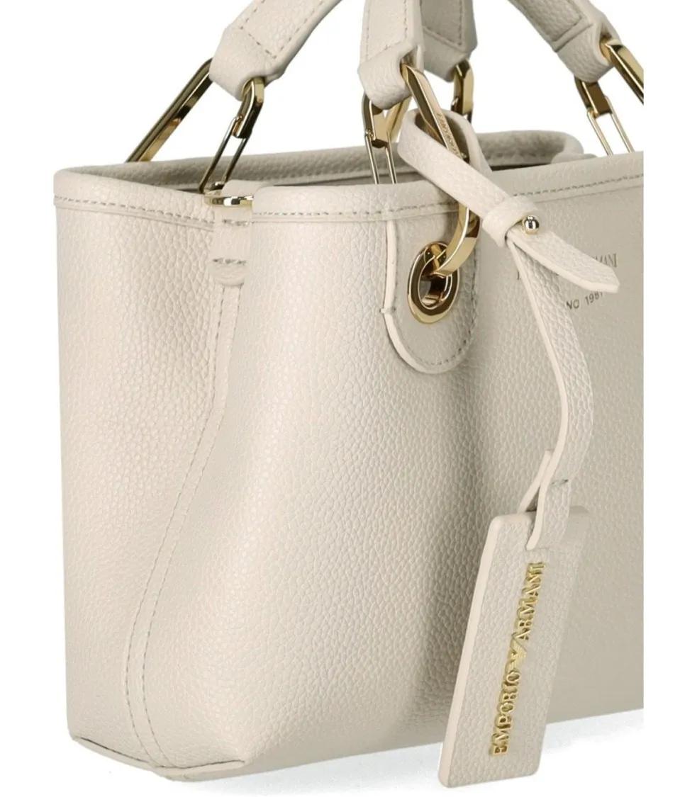 Emporio Armani Shoppers & Totes Myea Corda Terra Mini Shopping Bag in wit