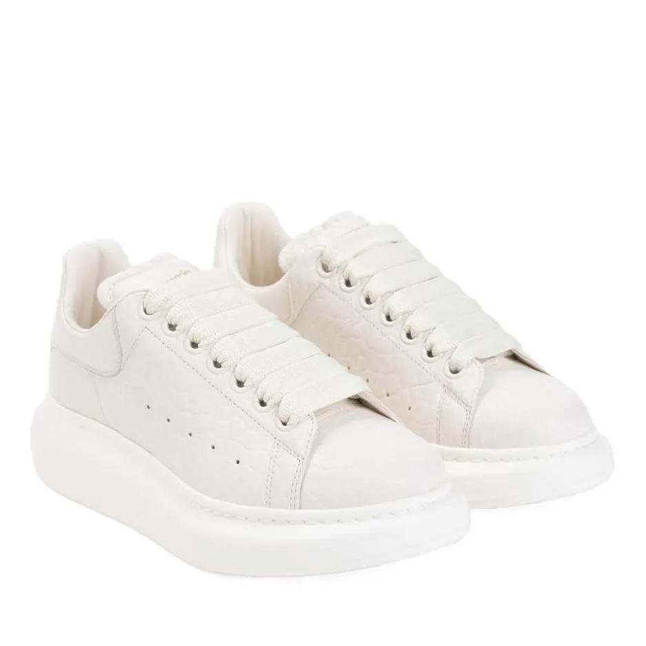 Alexander McQueen Low-Top Sneaker - Off White Leather Sneakers - Gr. 39 (EU) - in Weiß - für Damen