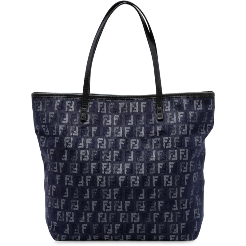 Fendi Shopper Zucchino Denim Tote blau