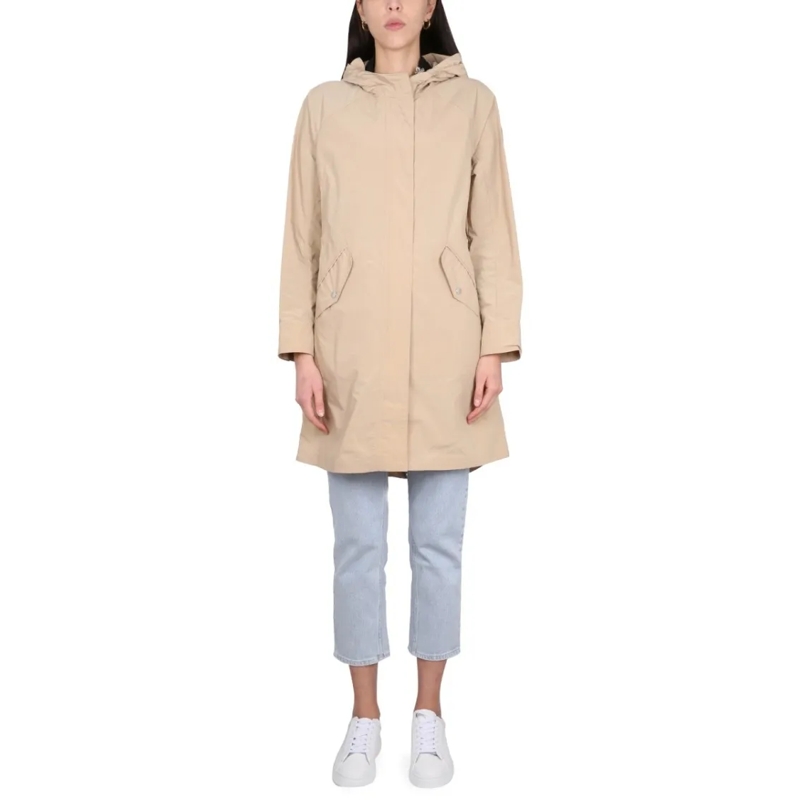 Woolrich Parka Long Summer Parka Neutrals