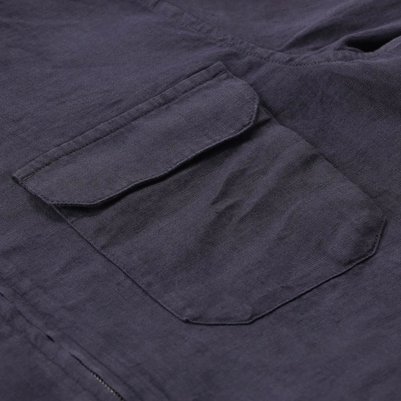 Herno Overgangsjas Jacke aus  Leinen blau(Image 4)