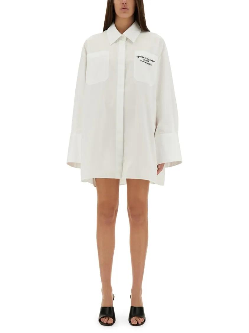 Thumbnail - Off-White - Oversized Poplin Shirt - Größe 40 - weiß