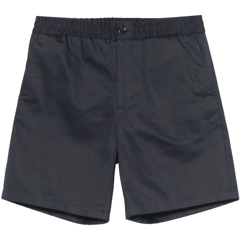 AMI Paris Shorts Classic Blue Cotton Chino Shorts Blue