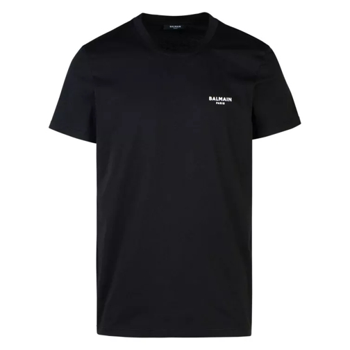 Balmain Black Cotton T-Shirt Black 