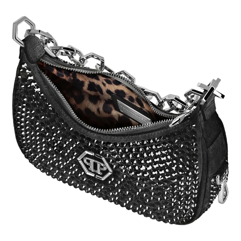 Philipp Plein Schultertasche Schultertasche Mit Schmucksteinen schwarz(Image 4)