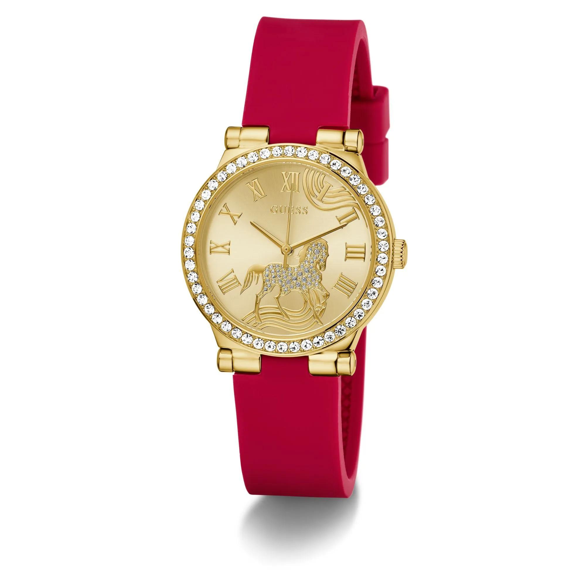 Thumbnail - Guess Uhr - Quarz-Analoguhr Fawn - Gr. unisize - in Rot - für Damen