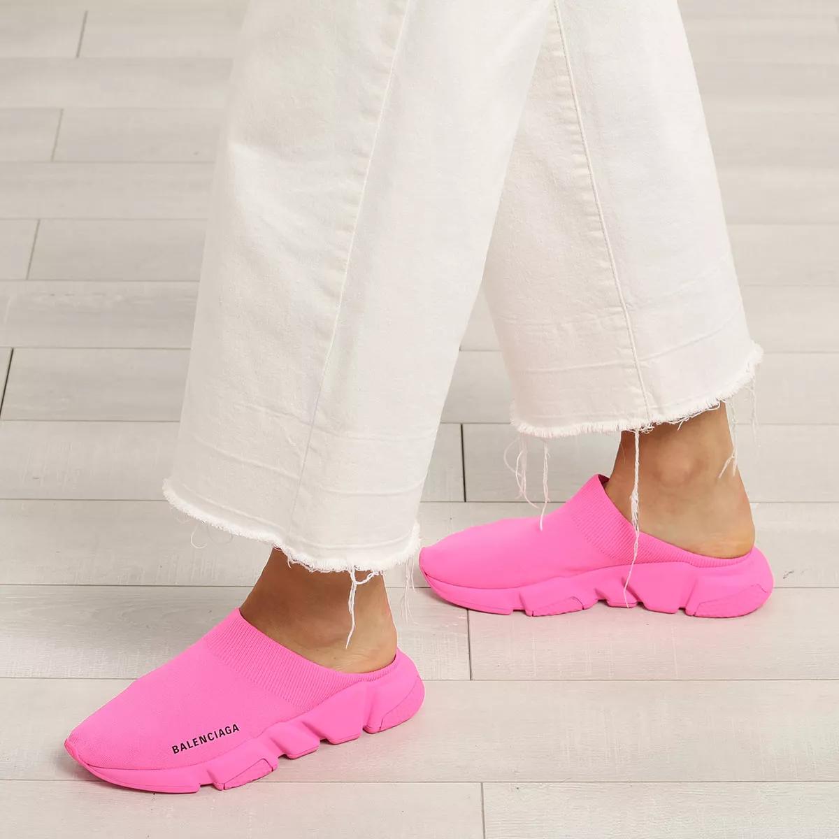 Balenciaga Speed Mule Sneakers Fluo Pink Low Top Sneaker