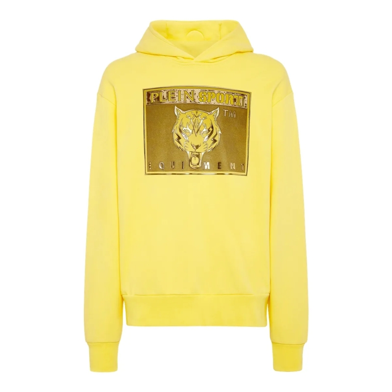 Plein Sport Top Hoodie Tiger gelb