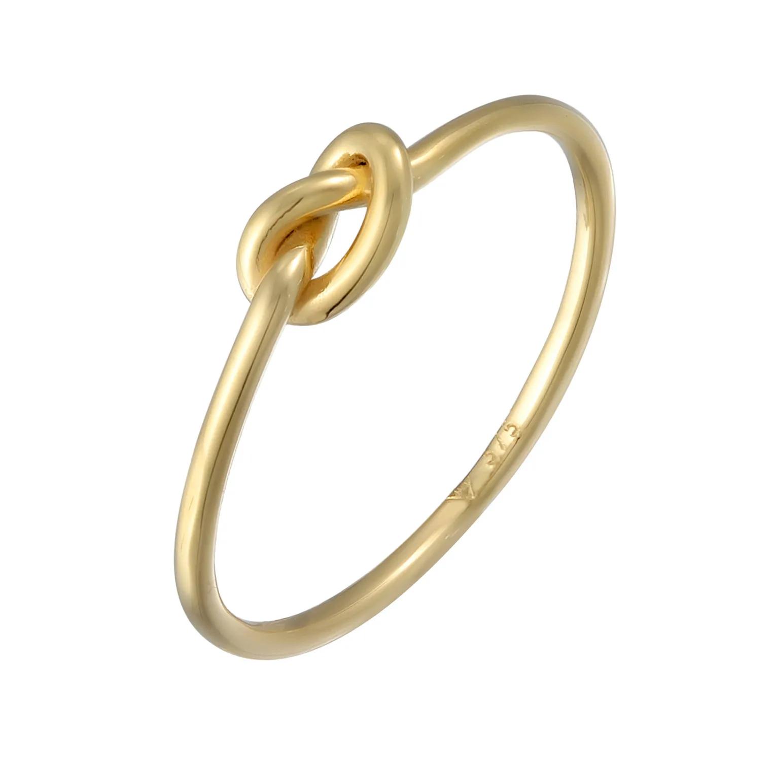 Elli Ringe - Ring Knoten Trendsymbol 375 Gelbgold - Gr. 52 MM - in Gold - für Damen