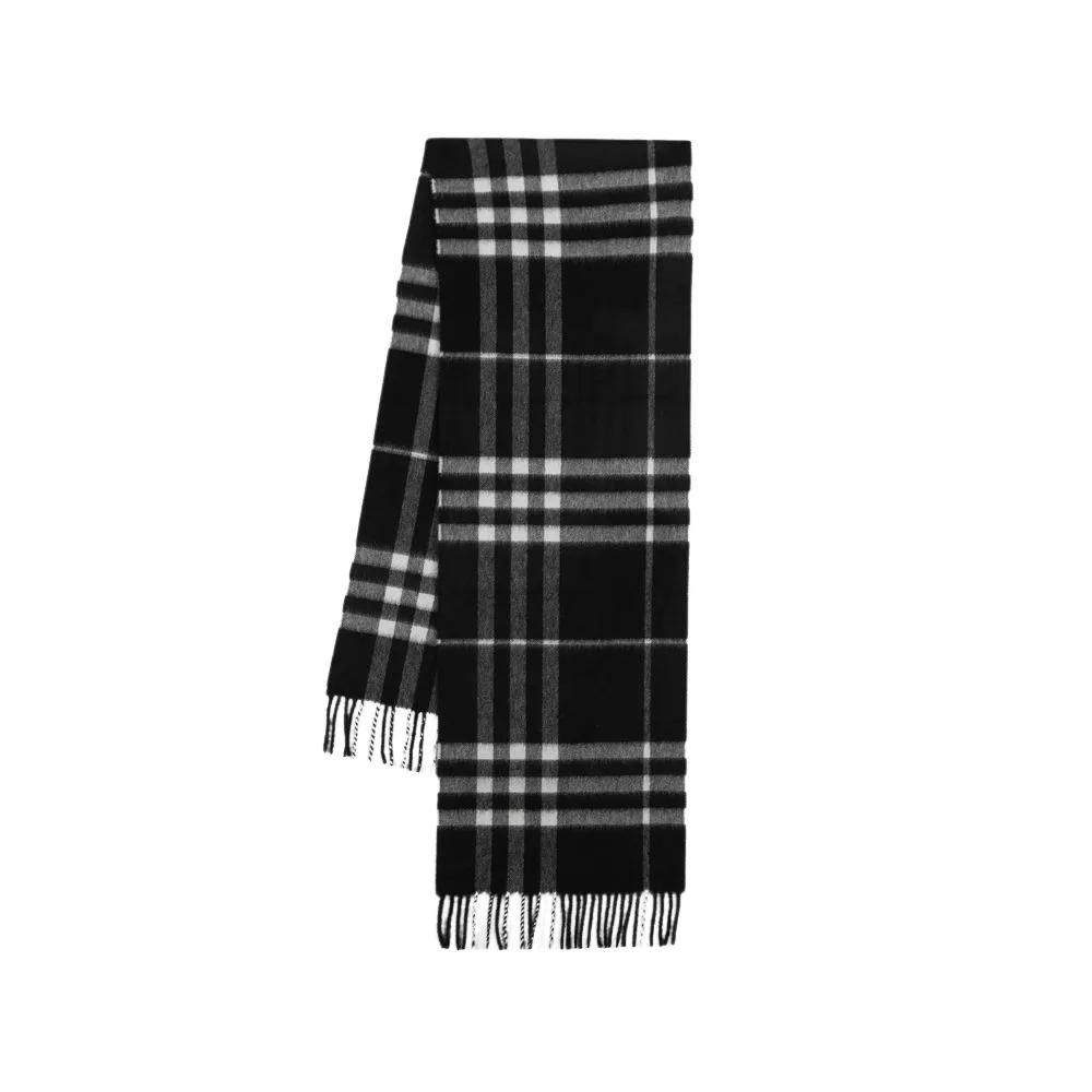 Burberry Tücher & Schals - Giant Check Scarf - Cashmere - Black - Gr. unisize - in Schwarz - für Damen