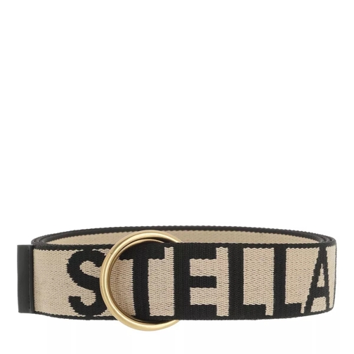 Stella McCartney Logo Belt Ecru Black Vävt skärp