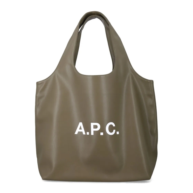A.P.C. Fourre-tout Ninon Tote Bag With Logo Grey