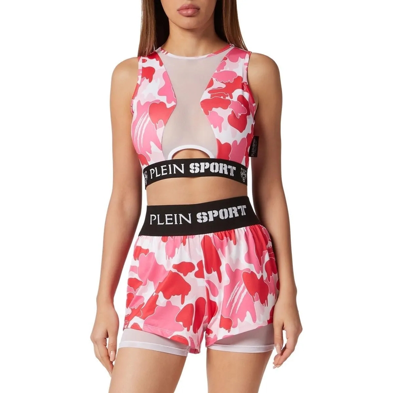 Plein Sport Top Sport Top Camouflage fuschsia(Image 2)