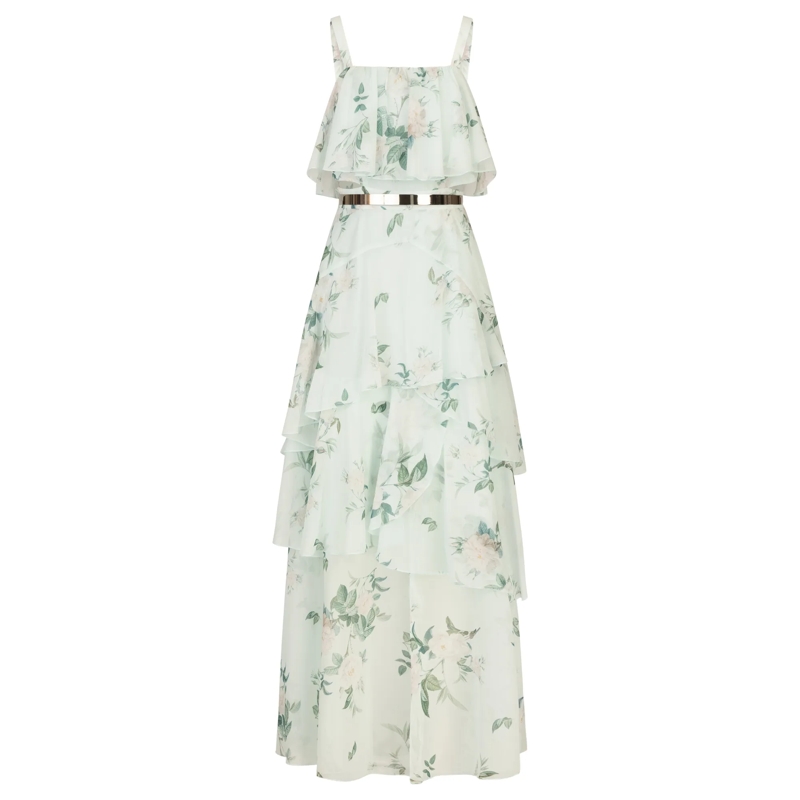 Apart Maxikleid Chiffonkleid bunt