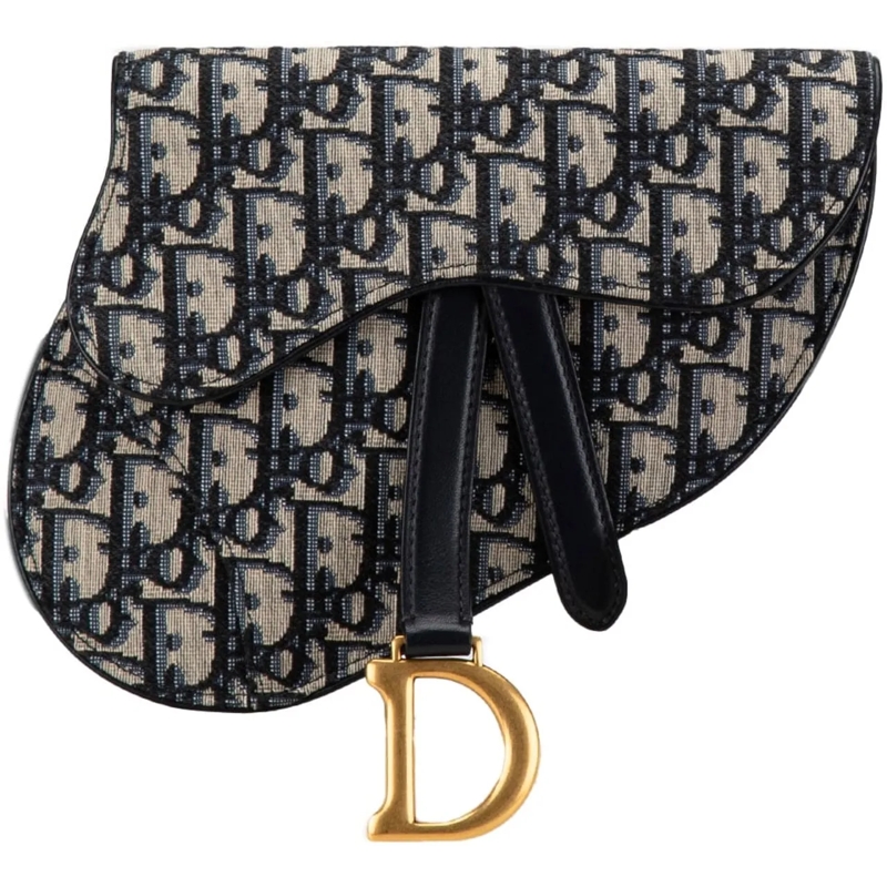 Christian Dior Gürteltasche Oblique Canvas Saddle Belt Bag blau
