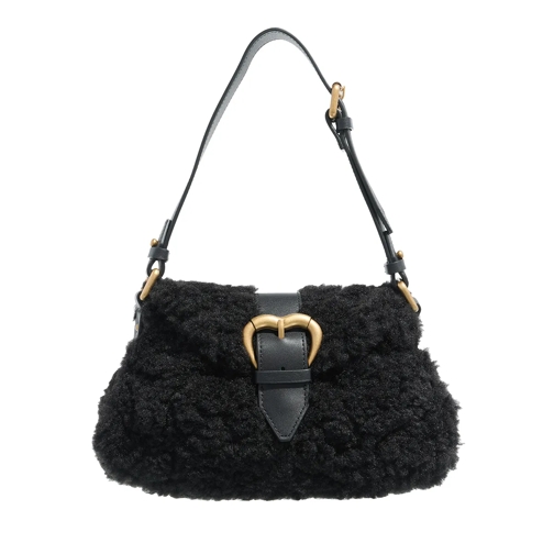 PINKO Jolene Shoulder Mini Nero Limousine-Chocolate Gold Borsa a tracolla