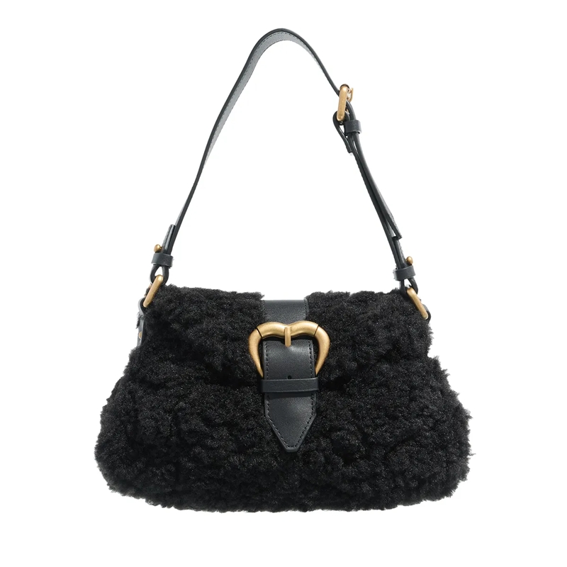 Pinko Schultertasche Jolene Shoulder Mini Nero Limousine-Chocolate Gold