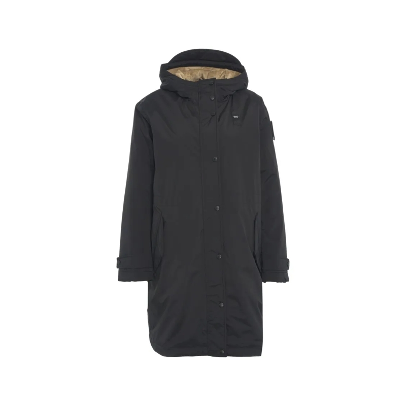 Blauer Parka Long Black Parka With Protective Hood And Flap Poc Black