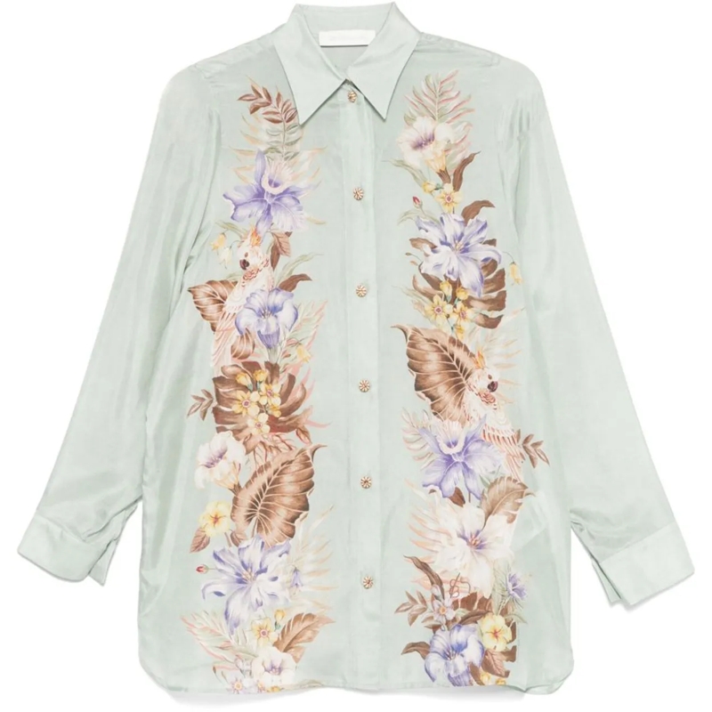 Zimmermann Bluse Shirts Verde Acqua grün