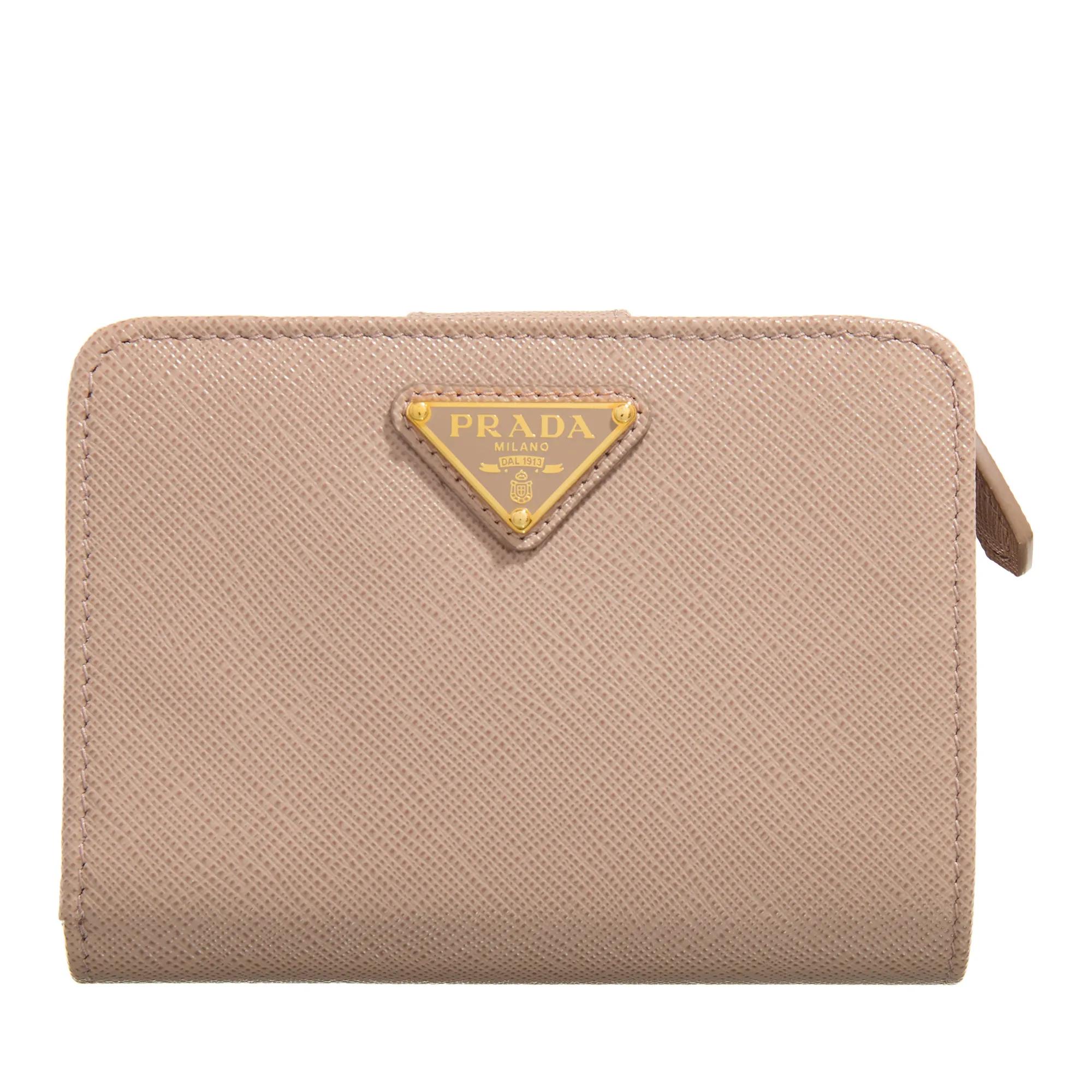 Prada Portemonnaie - Fold Wallet Leather - Gr. unisize - in Gold - für Damen