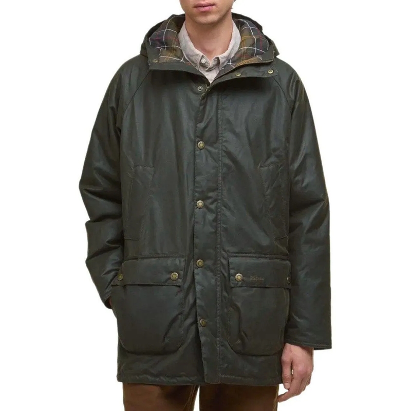 Barbour Parka Bedale Wax Olive Green Parka Green(Image 5)