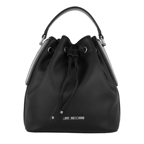 Love Moschino Calf Leather Bucket Bag Peltro Bucket Bag