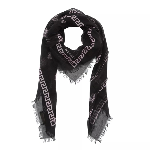 Versace Medusa Head Modal/Silk Shawl Black/Pink Tunn sjal