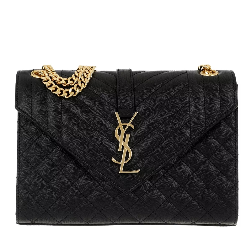 Saint Laurent Envelope Bag YSL Monogramme Envelope Crossbody Bag Leather Black