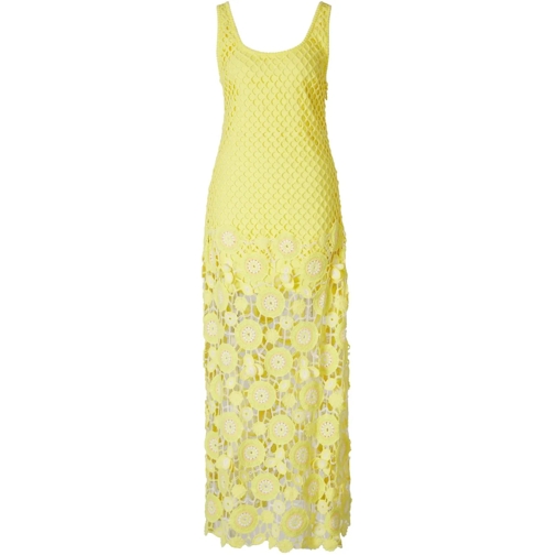 JONATHAN SIMKHAI Midi-Kleider Long Crochet Dress gelb