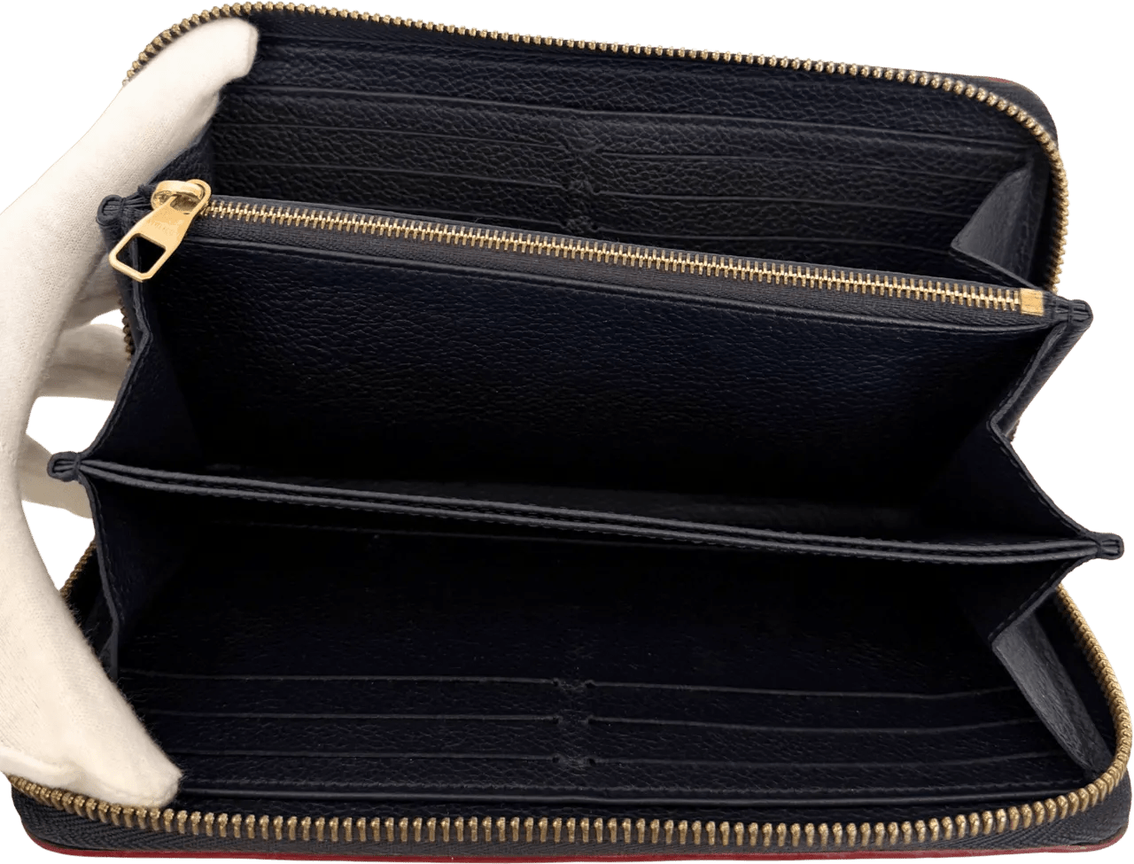 Thumbnail - Louis Vuitton Portemonnaie - Louis Vuitton Zippy Geldborse Empreinte Marineblau - Gr. unisize - in Blau - für Damen