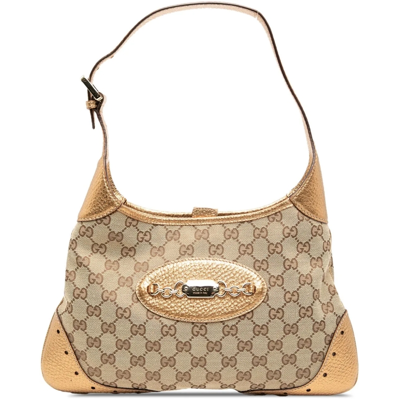 Gucci Schultertasche GG Canvas Punch Shoulder Bag braun