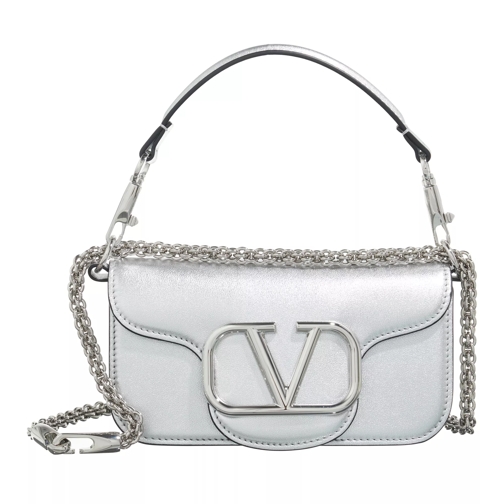 Valentino Small Shoulder Bag Silver Borsetta a tracolla
