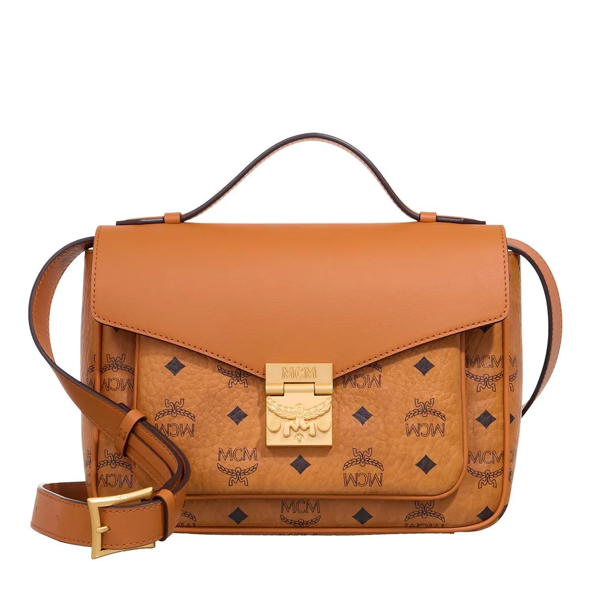 MCM Tracy Vi Satchel Sml Co Cognac | Crossbody Bag