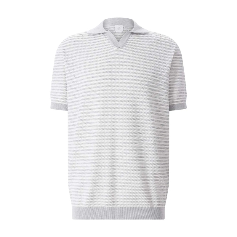 Eleventy Polohemd Poloshirt aus Baumwolle grau